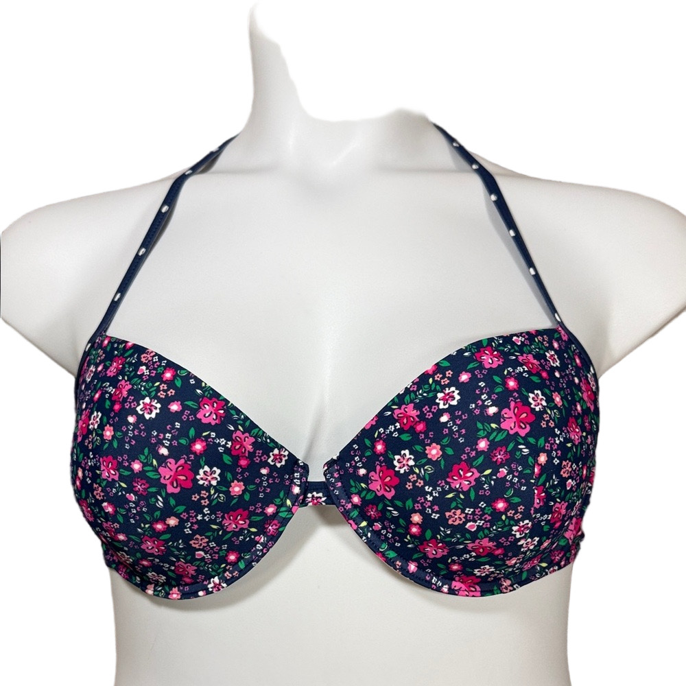Lascana Navy Floral Underwire Push-up Bikini Top  SKU1484
